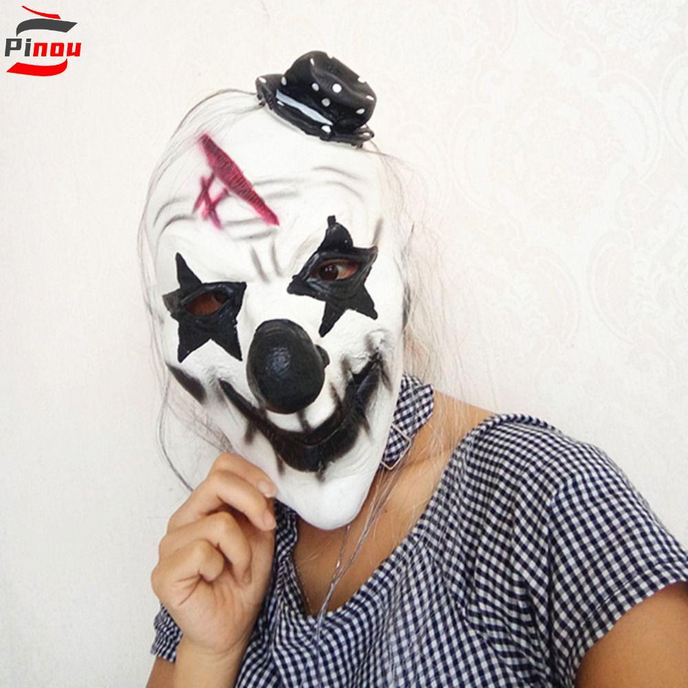 POOU Halloween Full Face Mask, Cao Su Trang Điểm Halloween Clown Facemask, Joker Trang Phục Phụ Kiện