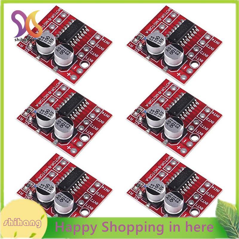 6 Gói Trình Điều Khiển Động Cơ DC L298N, MX1508 Mini Kênh Kép 1.5A 2 Chiều Bộ Điều Khiển Tốc Độ PWM 