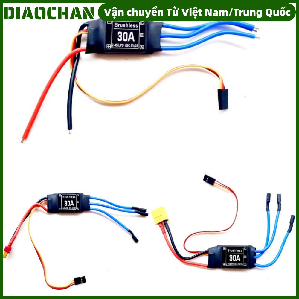 OMXILOYI ESC không chổi than, Bộ điều khiển tốc độ điện tử 30A 40A 2-4S, Dễ dàng sử dụng T Plug 5V 3