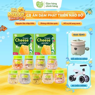 Combo Hạnh Phúc Mămmy gồm set 9 hạt mix sẵn và 2 hộp phô mai bổ sung dinh dưỡng cho bé từ 6 tháng