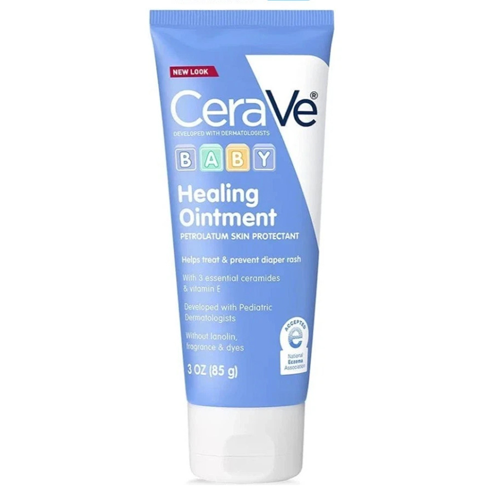 CeraVe Baby Healing Ointment, Petrolatum Skin Protectant 3 OZ (85g)