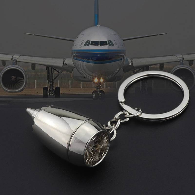 GOCA Mới Kim Loại 3D Hàng Không Máy Bay Mô Hình Động Cơ Móc Khóa Mini Jet Động Cơ Móc Khóa Quà Tặng.