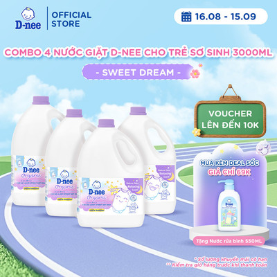 Combo 4 Nước giặt quần áo D-nee 3000 ML - Sweet Dream