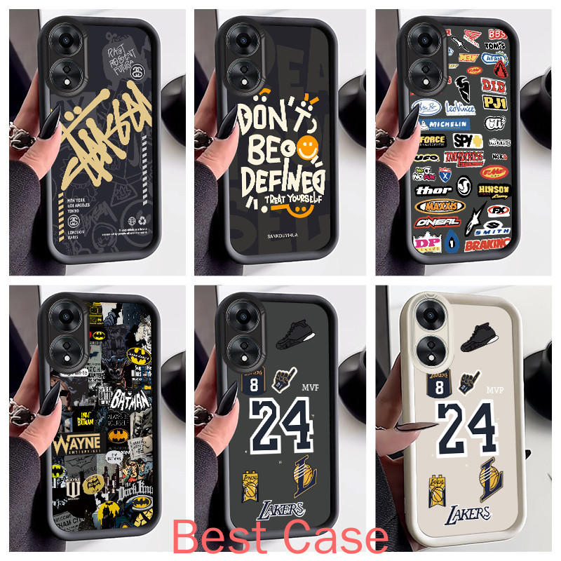 Dành Cho Ốp Lưng OPPO A2X 5G Ốp Lưng OPPO A78 5G Cool Street Boy Matte Silicone Chống Rơi Ốp Lưng Đi