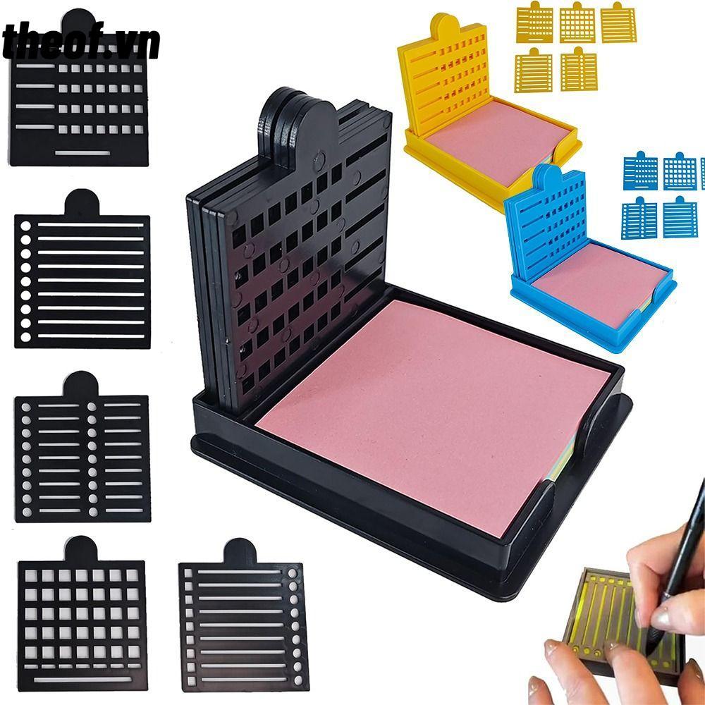 THEOF Sticky Note Stencil, Sticky Note Organizer Sticky Note Storage Tools Bộ đựng giấy dán, với năm