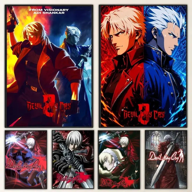 C0WC Game Devil May Cry Poster HD nghệ thuật, chống thấm nước, dính tường, trang trí nhà cửa (phòng 