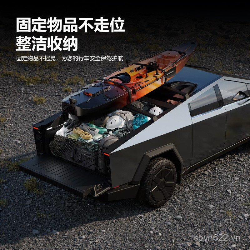 Bán Trực Tiếp Nhà Máy Thích Hợp Cho Xe Tesla Cybertruck Cố Định Lưới Bỏ Túi Linh Kiện Sửa Đổi Cybert