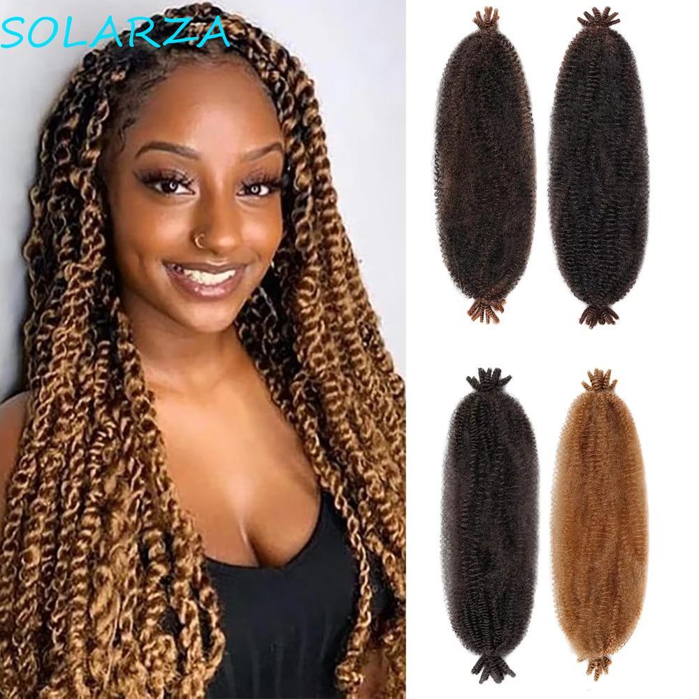 SOLARZA 8 Dây Marley Xoắn Bện Tóc, Tổng Hợp 24 Inch Locs Springy Twist Hair, Fluffy Hair Extensions 