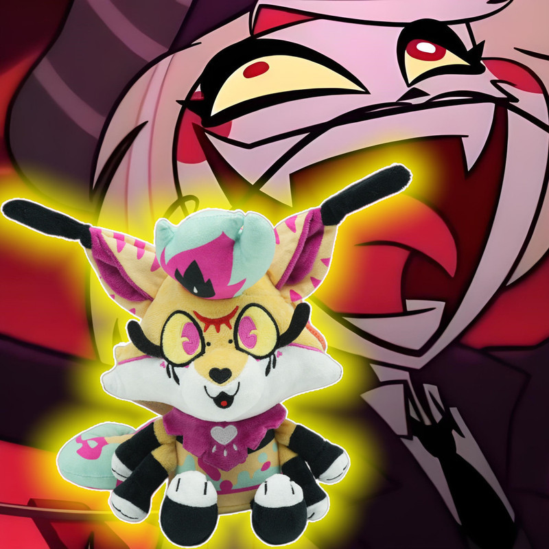 Evil Boss Hazbin Hotel Clown Merchandise, Fox Clown Đồ chơi sang trọng, Quà tặng búp bê Hell Inn