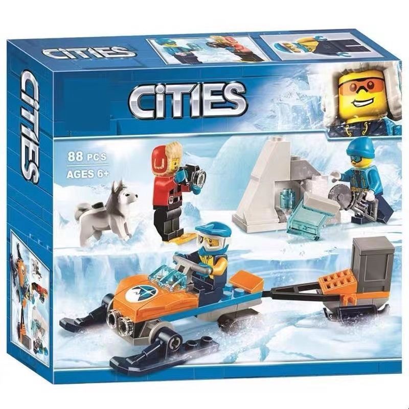 Out of Print Tương thích Lego City Series 60191 Arctic Expedition Khối xây dựng lắp ráp 10992 Đồ chơ