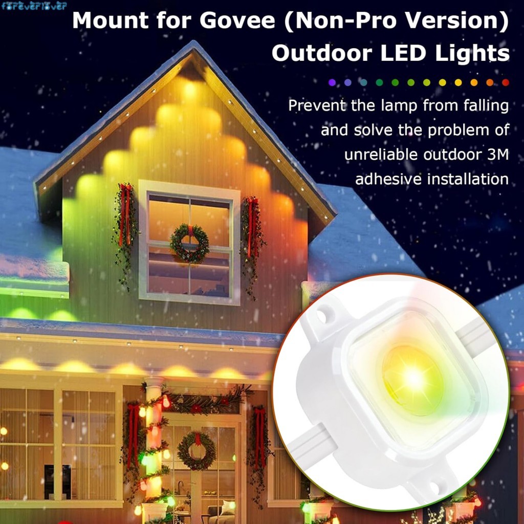 Govee H706 Đèn Led Gắn Giá Đỡ Vỏ Bảo Vệ Nhà Ở Kẹp Cho Dây Ngoài Trời Đèn Trang Trí