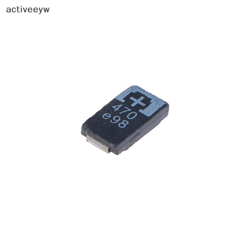 Activeeyw] 5 CÁI 2R5TPE470M9 470 2.5V 470UF SMD Tụ điện Tantalum Polymer Tụ điện mới