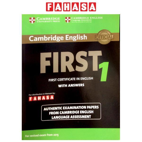 Sách - Cambridge English First 1 For Revised Exam From 2015 Student's Book With Answers Fahasa Editi