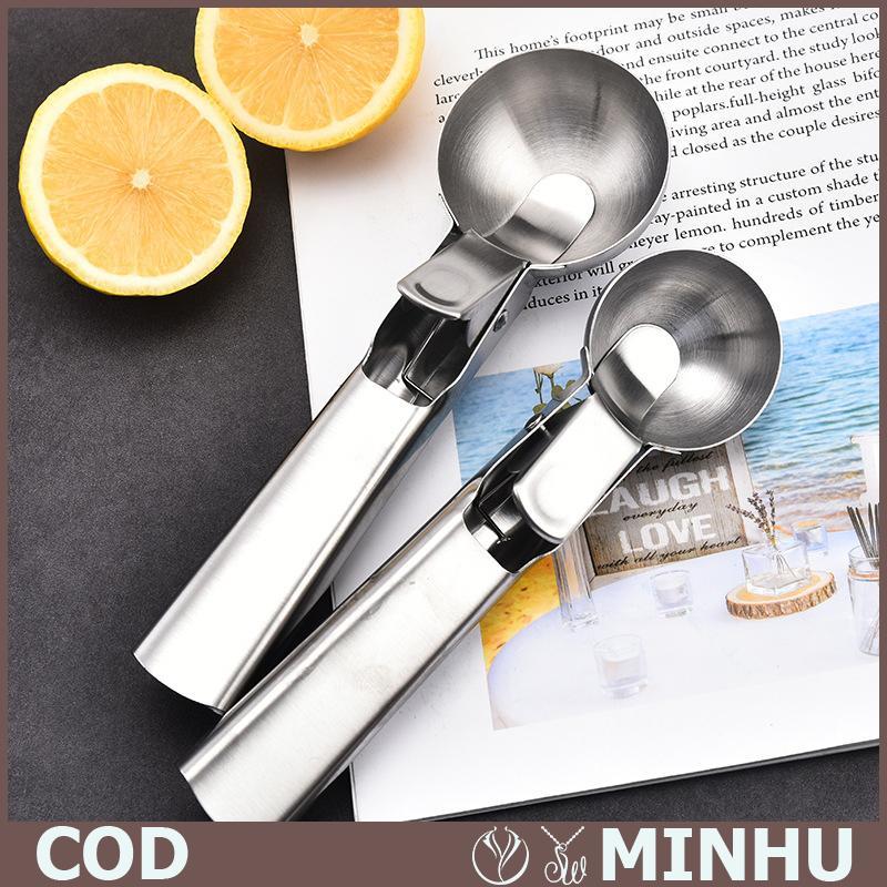 Ice Cream Scoops thép không gỉ Ice Cream Digger không dính trái cây Ice ball maker dưa hấu Ice Cream