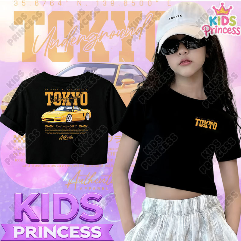 (Giao hàng trong 24 giờ) Năm 2026 Áo thun ngắn tay Crop Top Girls In A2228
