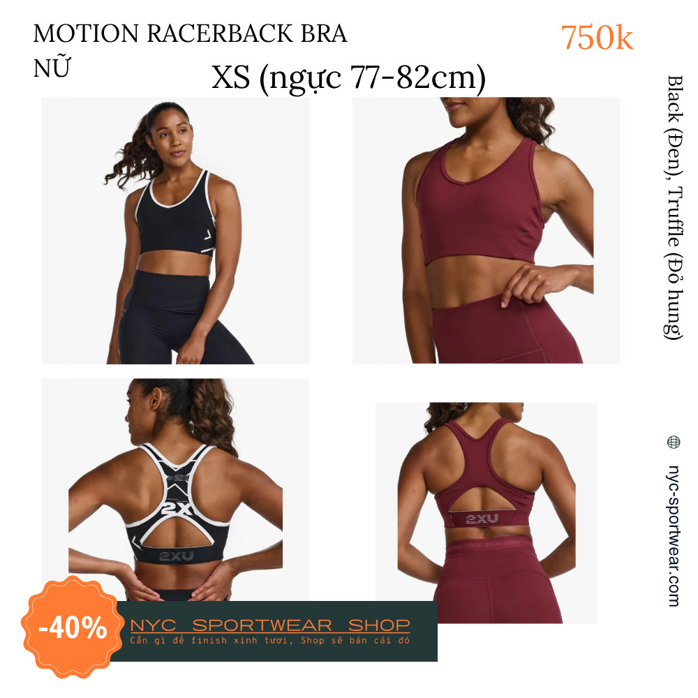 Áo bra thể thao 2xu Motion Racerback Bra (Nữ)
