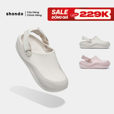 Dép Sục Unisex Shondo Clog Suke Sơn Viền Đế Kháng Nước Nhiều Màu