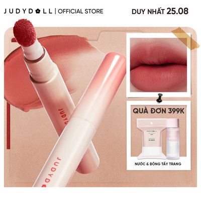 [MỚI] Son Đầu Bông JUDYDOLL Matte Lip Cream Son kem Mịn lì Mờ vân môi Chuẩn màu Lâu trôi 2,6ml