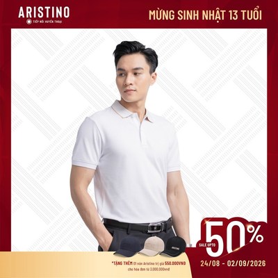 Áo polo nam ngắn tay ARISTINO regular fit cotton thoáng mát APS040S3