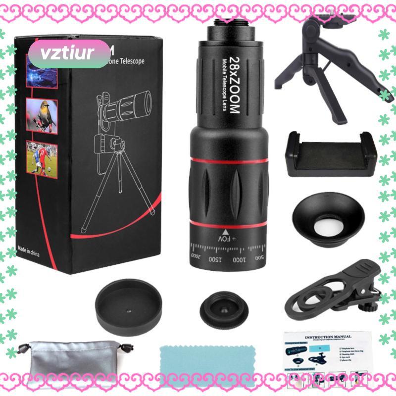 Điện thoại Telephoto Lens Kit Đen 28x Zoom Lens Kit Kính quang cầm tay Phụ kiện di động