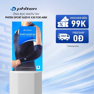 Ống Bọc Khuỷu Tay Thể Thao (2 Chiếc) Phiten Sport Sleeve X30 For Arm (2Pcs)