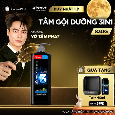 Tắm-gội-dưỡng 3in1 X-Men for Boss hương gió biển thanh mát Legend 830g