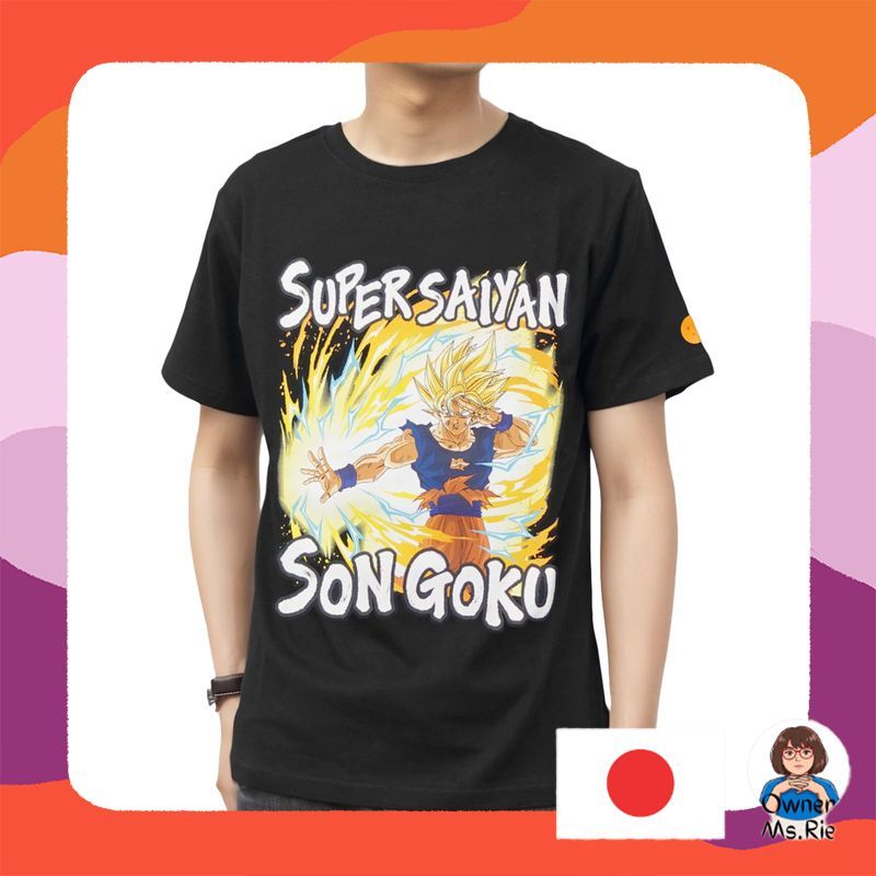 [Fine Plus] Dragon Ball T-Shirt Goku Super Spirit Bomb Short Sleeve Merchandise