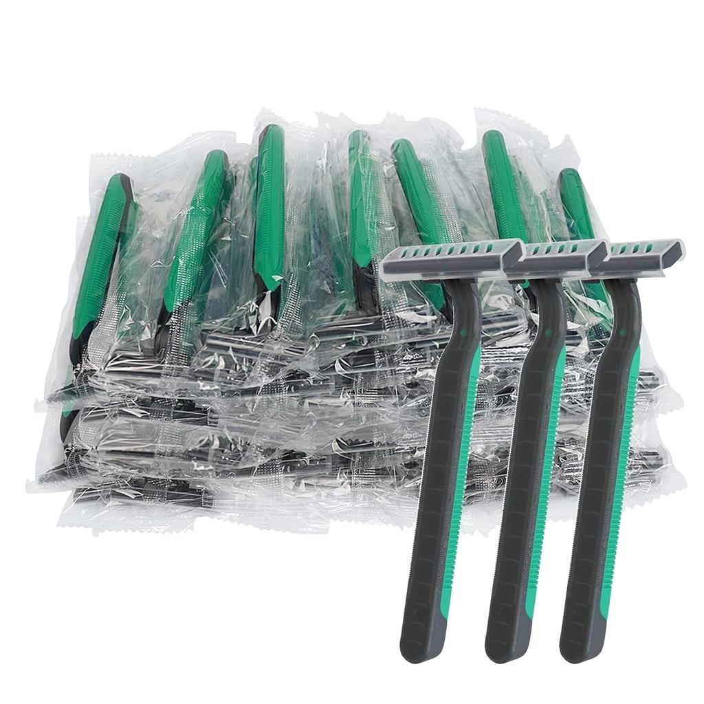 Disposable Razors Bulk, Individually Wrapped Razors for Travel, Hotel, Airbnb, and Homeless (50 Pack