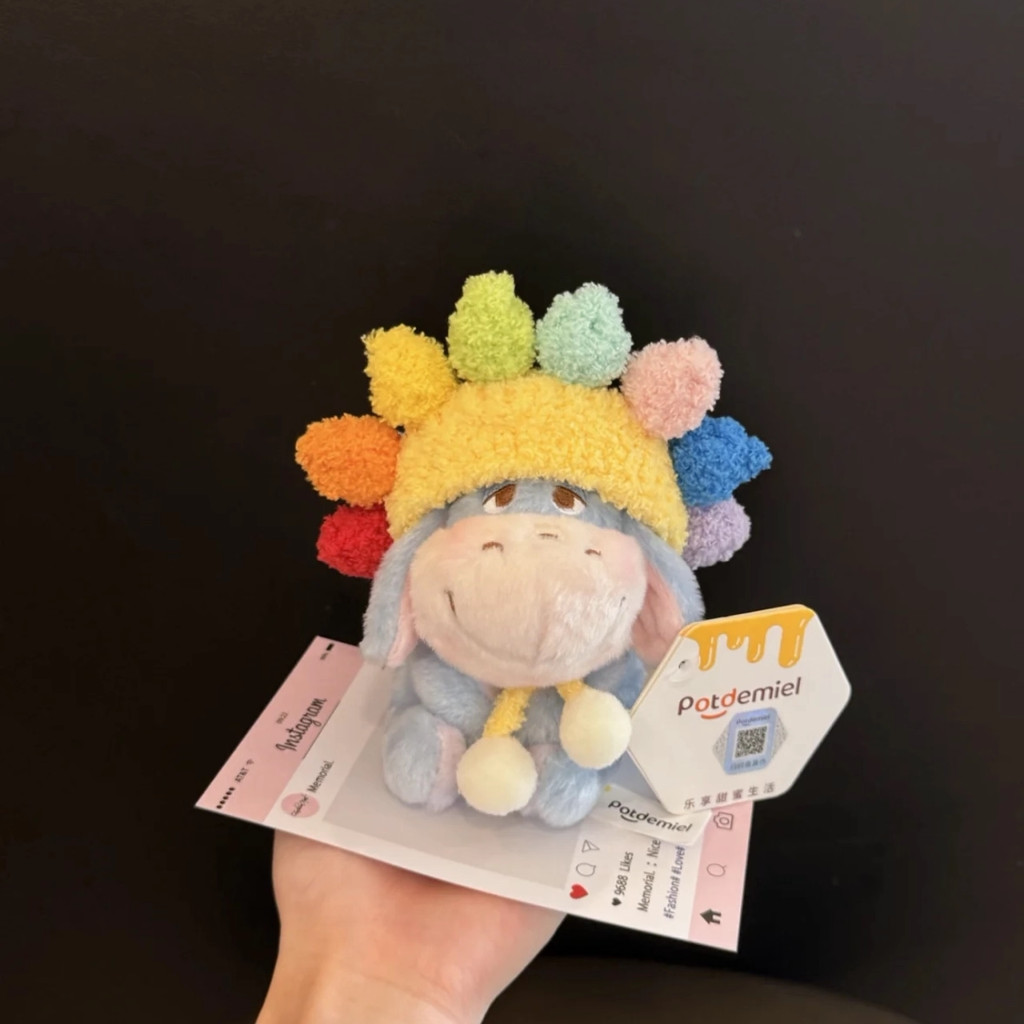 [Tích cực] Bộ sưu tập Eeyore Series Túi Mặt dây chuyền hướng dương Eeyore Donkey Mặt dây chuyền Trăm