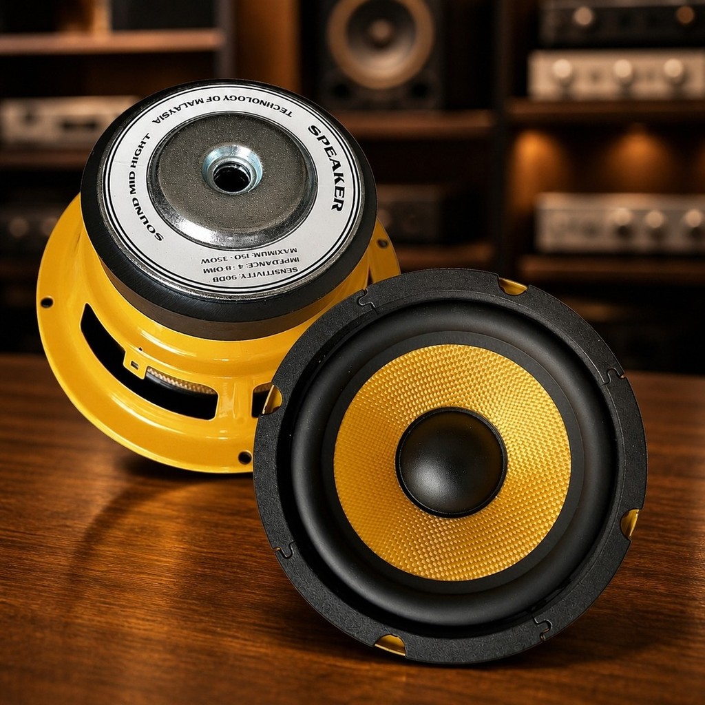 CỦ LOA BASS/TRUNG HỞ 16CM COIL 38( GIÁ 1 CÁI) GÂN CAO SU MÀN VÀNG HẢI TRỀU