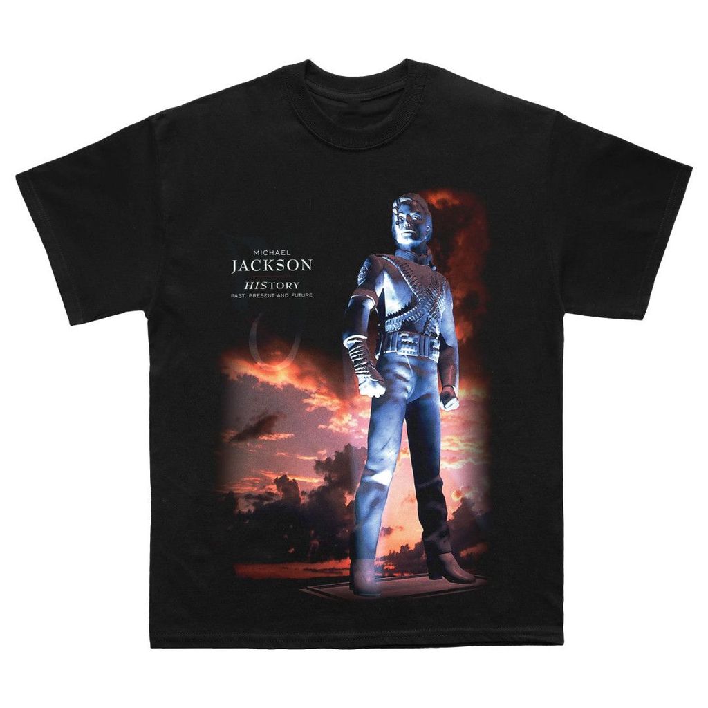 Michael Jackson Michael Jackson Áo thun cotton ngắn tay in cùng kiểu trong album HIStory