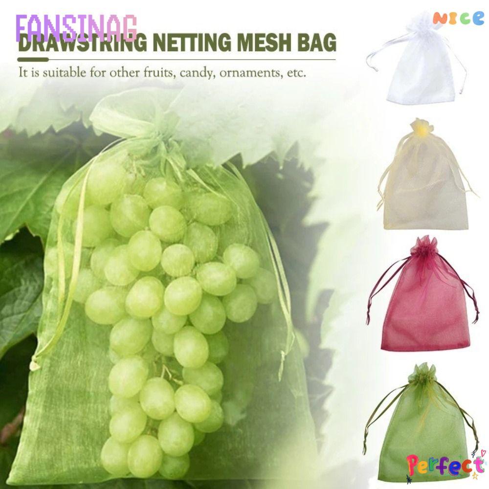 FANSINAG 30 Chiếc Túi Trái Cây Kiểm Soát Dịch Hại Nylon Trồng Cây Phát Triển Túi Bảo Vệ Trái Cây Dây