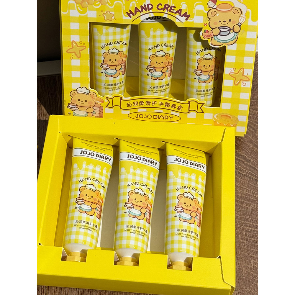 JOJO DIARY / Jiujiu DIARY Cream Bear Hand Cream Set Hộp Dưỡng Ẩm Thu Đông Chống Khô Thô Sấy