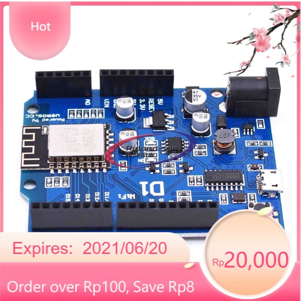 Bộ 1/5 bảng mạch Arduino ESP-12F 12E WeMos D1 WiFi UNO ESP8266 cho Arduino R3 IDE