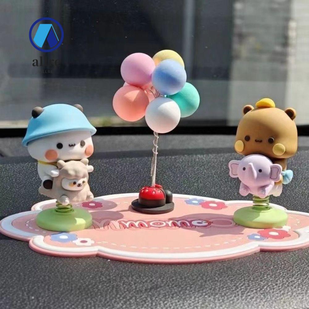 ALLRE Gấu Trúc Hình, PVC Bubu Dudu Bubu Dudu Gấu Đồ Chơi Mô Hình, Đầu Lắc Dễ Thương Sưu Tập Kawaii T