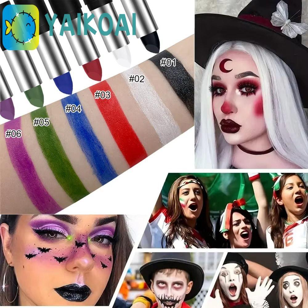 GLENES Body Art Paint Stick, Trang điểm thể thao khô nhanh Halloween Face Painting Stick, Tranh Stic