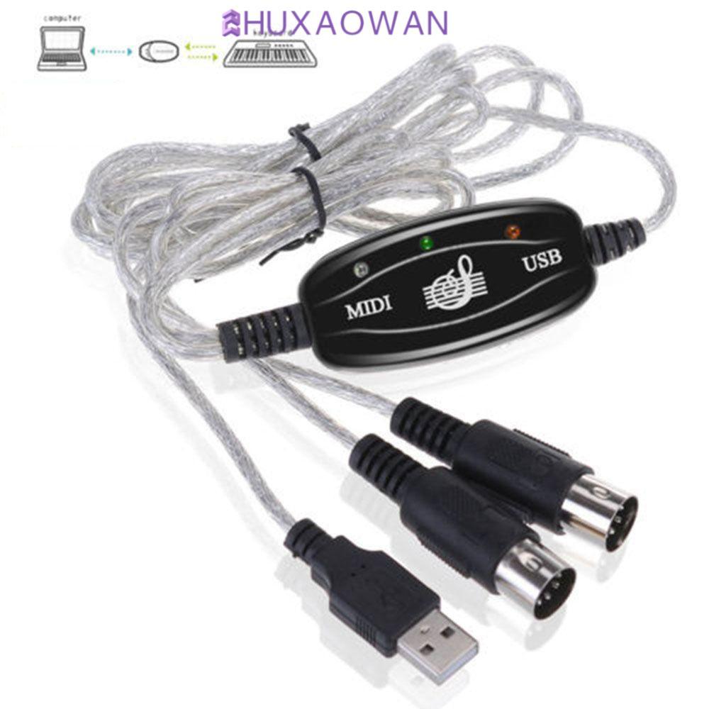 ZHUXAOWAN MIDI sang cáp USB Thiết bị âm thanh Giao diện MIDI hữu ích Dây nhạc âm thanh cho bàn phím 