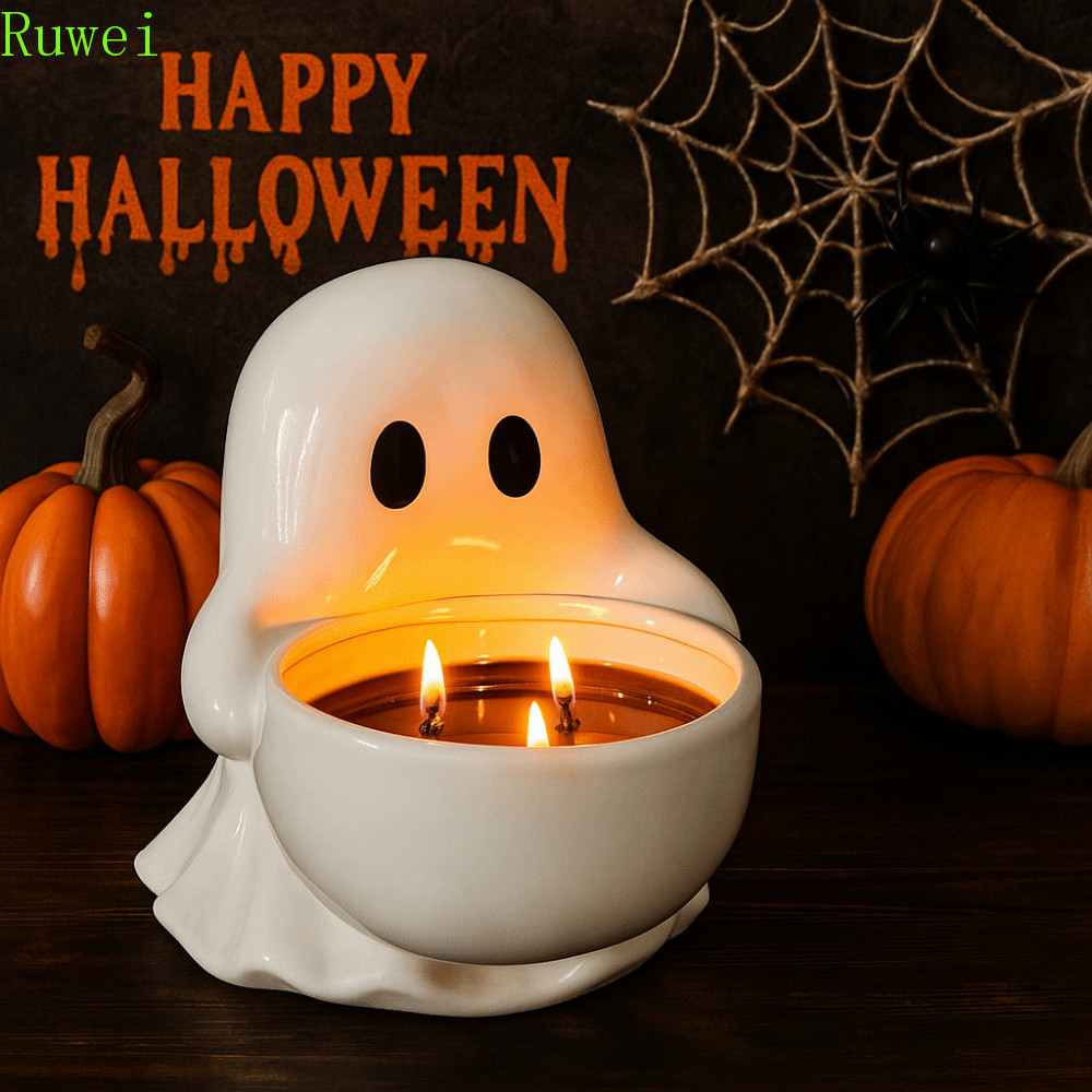 RUWEI Halloween Ma Chân Nến, Nhựa Hoạt Hình Halloween Ma Nến Giá Đỡ, Đồ Trang Trí Halloween Trang Tr