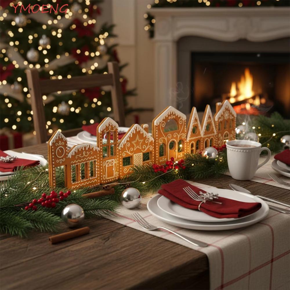 STELLARB Giáng sinh Gingerbread House Tông, DIY với dây đèn Gingerbread House Set Trang trí bàn làm 