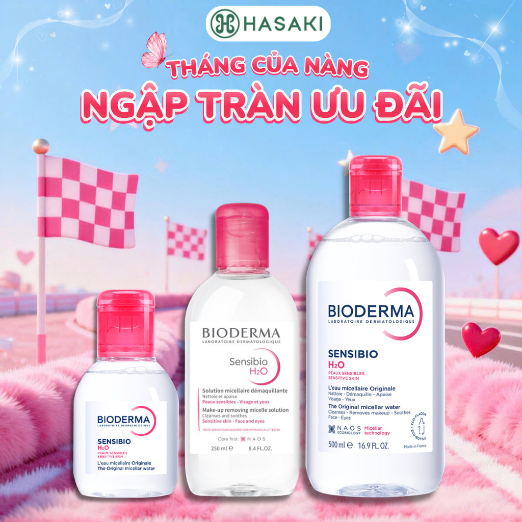 Nước Tẩy Trang Bioderma Dành Cho Da Nhạy Cảm Sensibio H2O Hasaki Chính Hãng