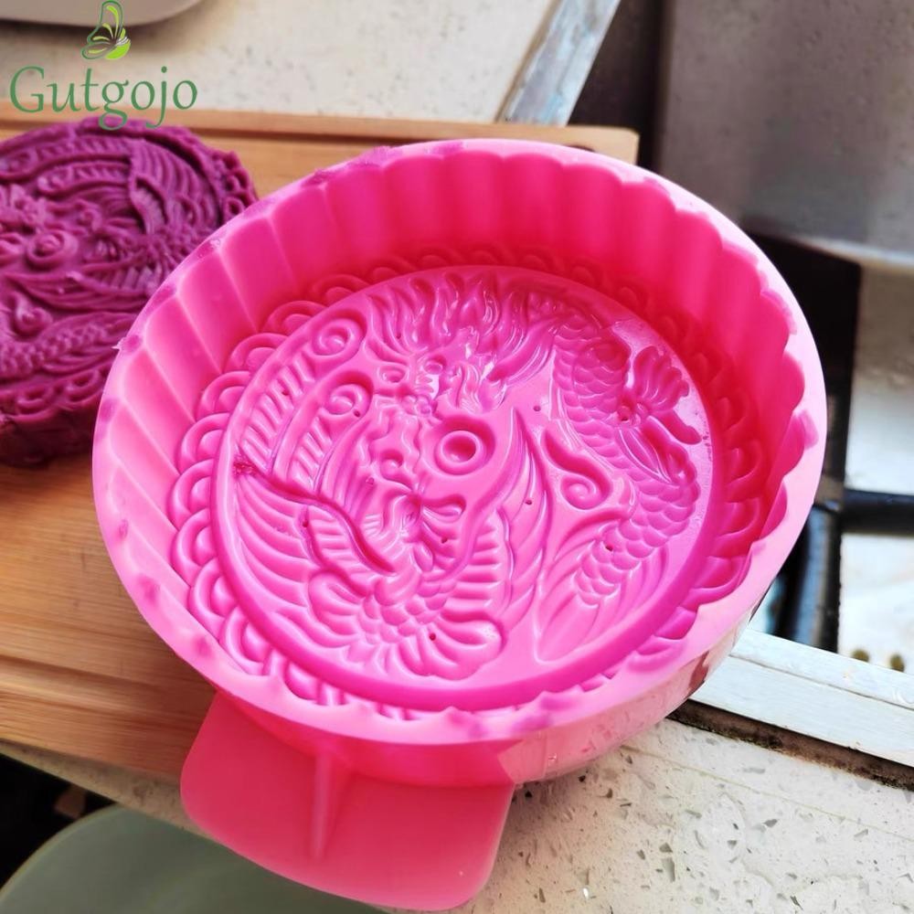 Khuôn làm bánh trung thu lớn GUTGOJO, Khuôn làm bánh trung thu ABS 3D cấp thực phẩm dễ dàng, 300g 60