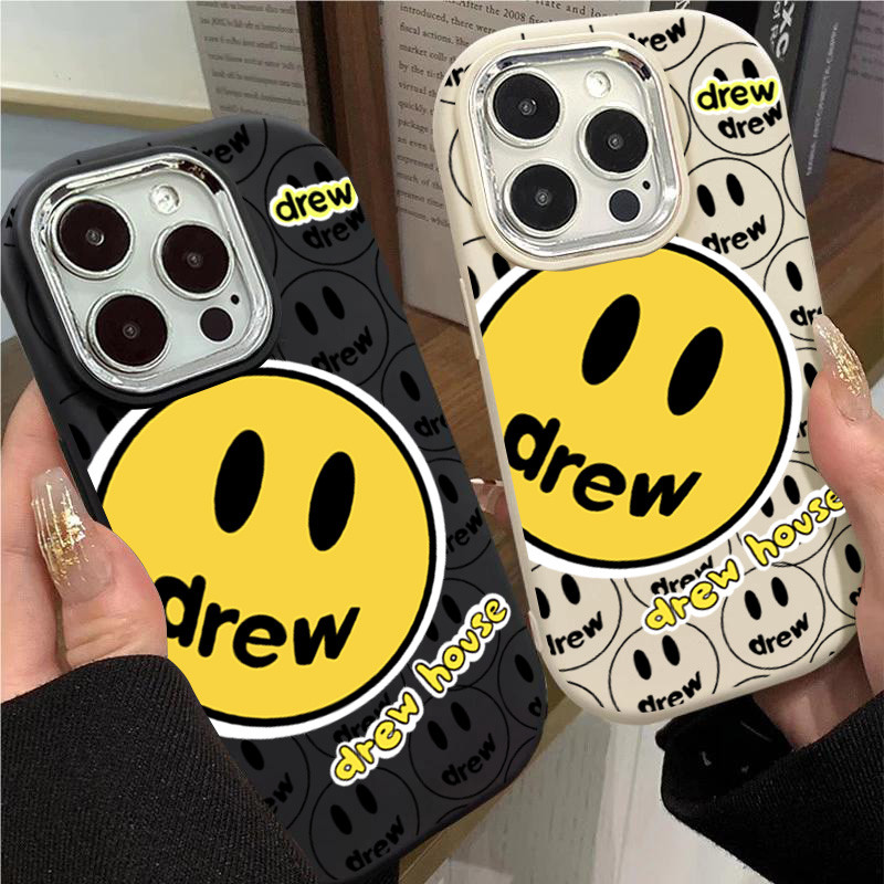 Ốp điện thoại chống trượt mặt cười dễ thương Tương thích với IPhone 13 11 12 14 15 16 Pro MAX XR X X