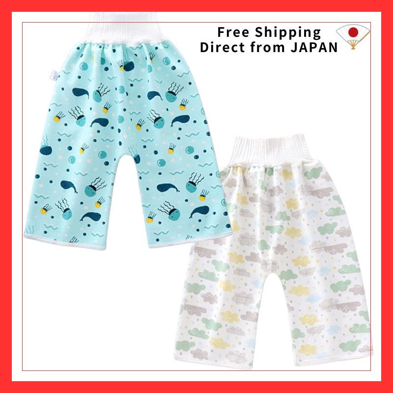 [Wowu] Bedwetting Pants 2-Pack with Waterproof, Breathable Design and Abdomen Cover, Training Pants 