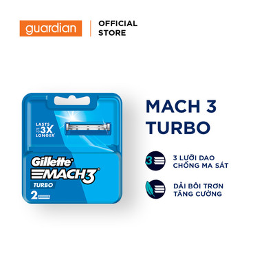Lưỡi Dao Cạo Râu GILLETTE Mach3 Tubor - Hộp 2 Lưỡi