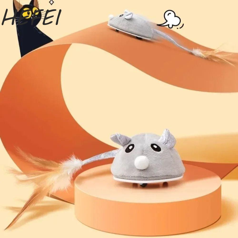 Đồ chơi mèo di chuyển chuột HEFEI, Đồ chơi thú cưng xúc xắc điện tử cảm biến tự động tương tác, Chuộ