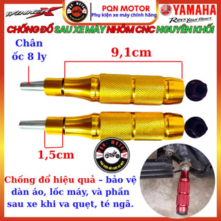 Gù Chống Đổ Sau Xe Máy Nhôm CNC Nguyên Khối – Nhựa ABS - Chế Gác Chân - Chống Đổ Sau Gai Nhám