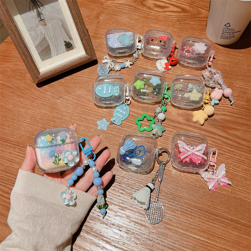 Dành cho Airpods 2 / 3 / 4 / Pro / Pro 2 / Pro 3 Vỏ bảo vệ TPU màu hồng