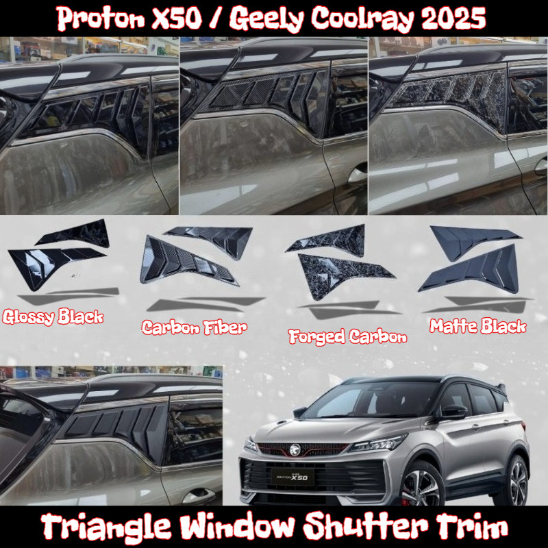 Geely Coolray 2025 Cửa sổ quý phía sau Louver Trang trí, Thiết kế cửa thoát khí thể thao Mustang Phụ