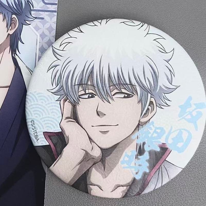 Gintama / Gintoki / Gintama Sakata Gintama Huy hiệu 58mm Anime Hàng hóa / drhg
