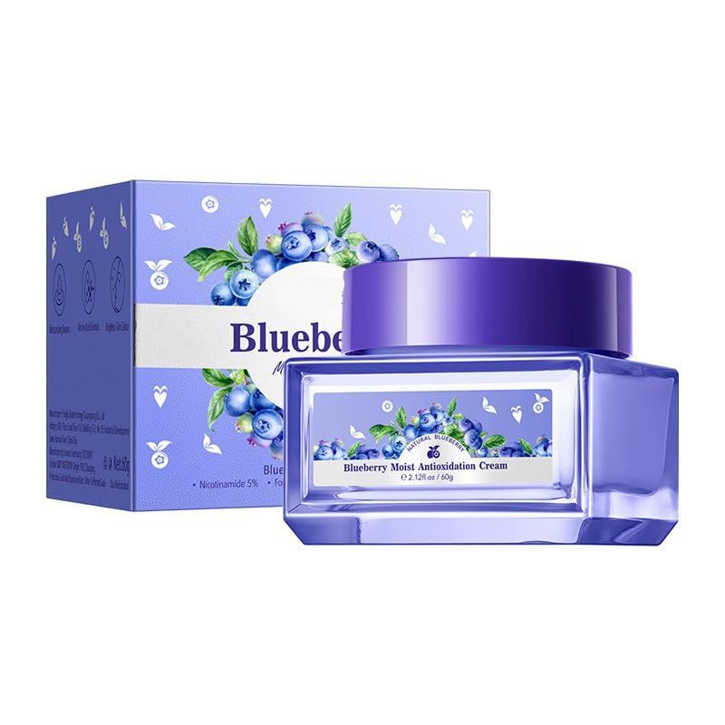 1PC Kem dưỡng ẩm da mặt việt quất, làm dịu dịu da dưỡng ẩm & Làm mịn da làm cho làn da trong suốt & 